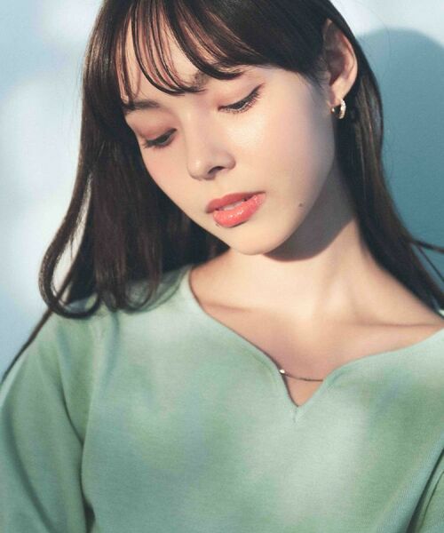 index / インデックス ニット・セーター | ゴールドパーツ付きハートネックニット【洗濯機OK】 | 詳細30