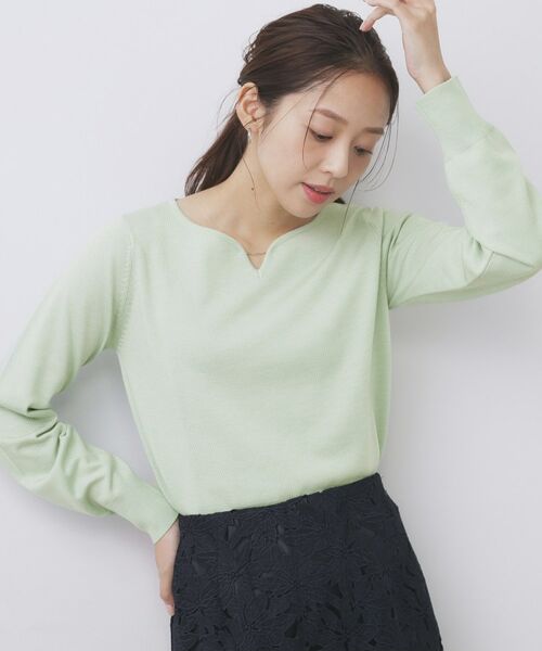 index / インデックス ニット・セーター | ゴールドパーツ付きハートネックニット【洗濯機OK】 | 詳細5