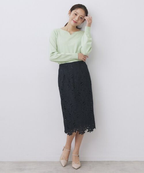 index / インデックス ニット・セーター | ゴールドパーツ付きハートネックニット【洗濯機OK】 | 詳細6