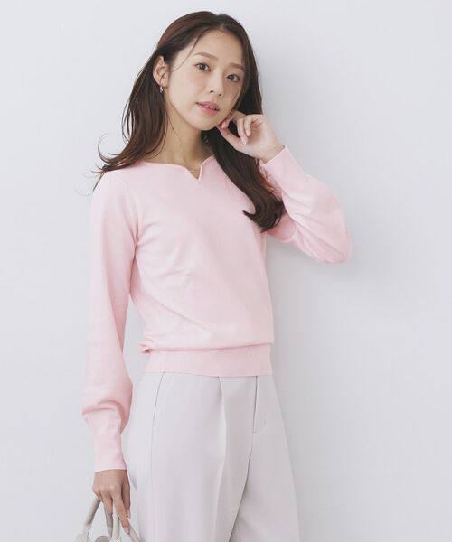 index / インデックス ニット・セーター | ゴールドパーツ付きハートネックニット【洗濯機OK】 | 詳細9