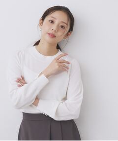 index / インデックス ニット・セーター | 柄編みスリーブハイネックニット【洗濯機OK】