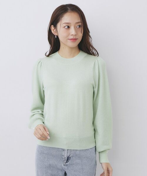 index / インデックス ニット・セーター | 柄編みスリーブハイネックニット【洗濯機OK】 | 詳細13