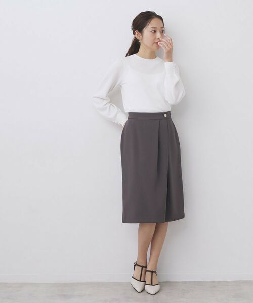 index / インデックス ニット・セーター | 柄編みスリーブハイネックニット【洗濯機OK】 | 詳細2