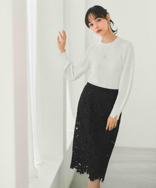 index / インデックス ニット・セーター | 柄編みスリーブハイネックニット【洗濯機OK】 | 詳細20