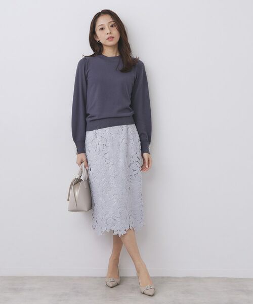 index / インデックス ニット・セーター | 柄編みスリーブハイネックニット【洗濯機OK】 | 詳細6