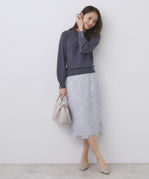 index / インデックス ニット・セーター | 柄編みスリーブハイネックニット【洗濯機OK】 | 詳細7