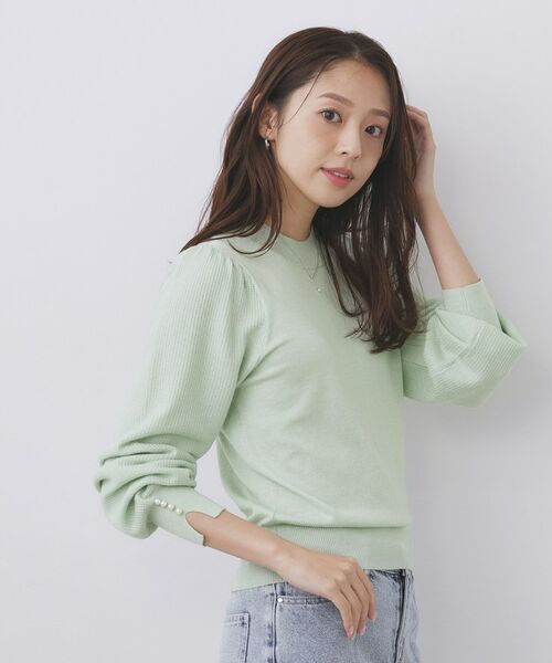 index / インデックス ニット・セーター | 柄編みスリーブハイネックニット【洗濯機OK】 | 詳細9