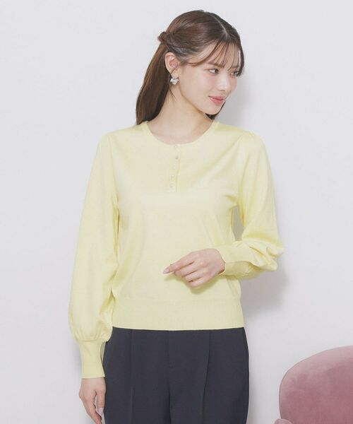 index / インデックス ニット・セーター | ビジューボタンヘンリーネックニット【洗濯機OK】 | 詳細17