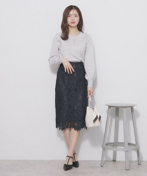 index / インデックス ニット・セーター | ビジューボタンヘンリーネックニット【洗濯機OK】 | 詳細6