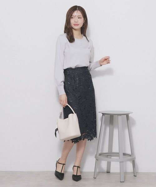 index / インデックス ニット・セーター | ビジューボタンヘンリーネックニット【洗濯機OK】 | 詳細7