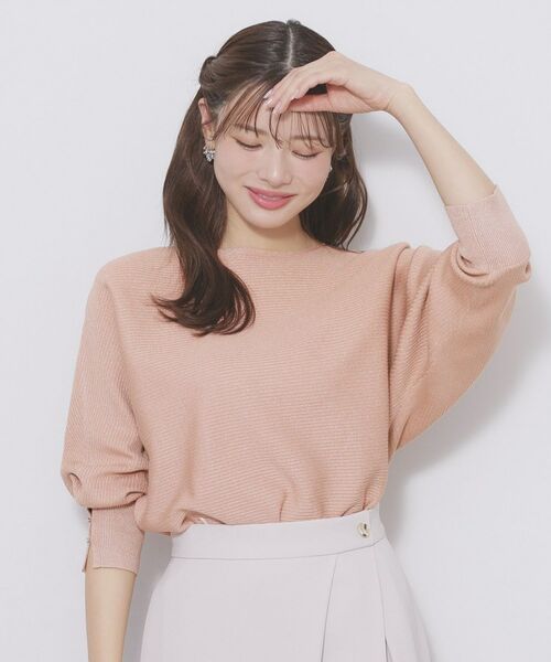 index / インデックス ニット・セーター | ドルマンリブニット【洗濯機OK/抗ピル】（オレンジ(665)）