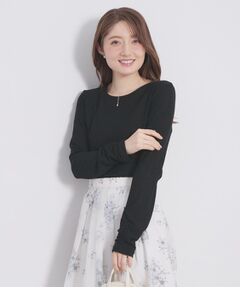 index / インデックス カットソー | ラメシアーリブトップス【洗濯機OK/接触冷感】