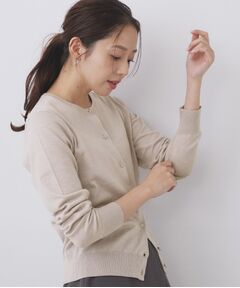 index / インデックス カーディガン・ボレロ | 柄編みクルーネックカーディガン【洗濯機OK】