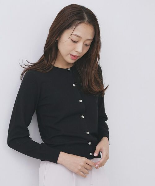 index / インデックス カーディガン・ボレロ | 柄編みクルーネックカーディガン【洗濯機OK】 | 詳細13