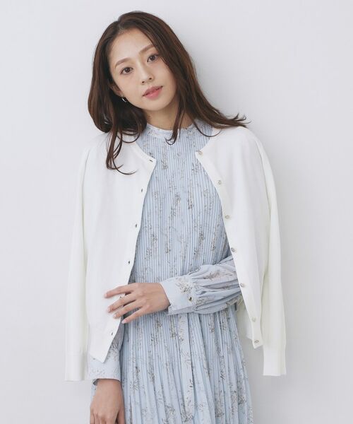 index / インデックス カーディガン・ボレロ | 柄編みクルーネックカーディガン【洗濯機OK】 | 詳細18