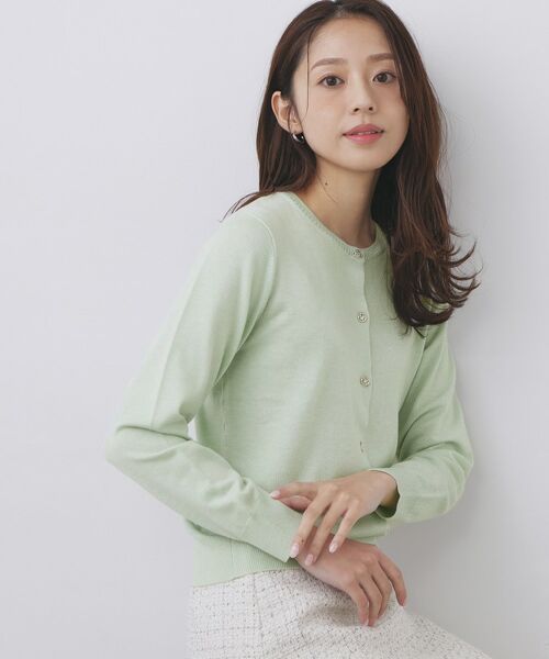 index / インデックス カーディガン・ボレロ | 柄編みクルーネックカーディガン【洗濯機OK】 | 詳細25