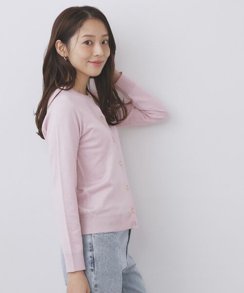 index / インデックス カーディガン・ボレロ | 柄編みクルーネックカーディガン【洗濯機OK】 | 詳細5