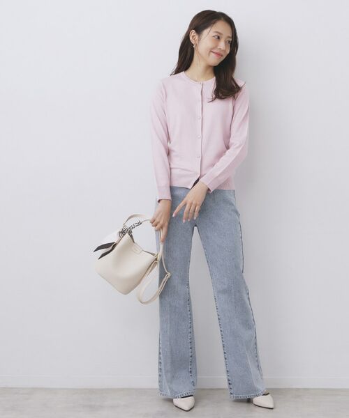 index / インデックス カーディガン・ボレロ | 柄編みクルーネックカーディガン【洗濯機OK】 | 詳細6