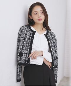 index / インデックス カーディガン・ボレロ | ファンシーヤーントリミングカーディガン【洗濯機OK】
