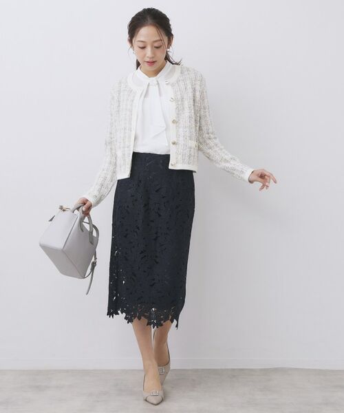 index / インデックス カーディガン・ボレロ | ファンシーヤーントリミングカーディガン【洗濯機OK】 | 詳細2