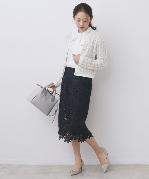 index / インデックス カーディガン・ボレロ | ファンシーヤーントリミングカーディガン【洗濯機OK】 | 詳細3
