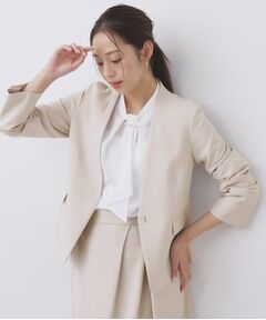 index / インデックス ノーカラージャケット | セットアップ対応 ストレッチノーカラージャケット【洗濯機OK・防シワ・イージーアイロン】