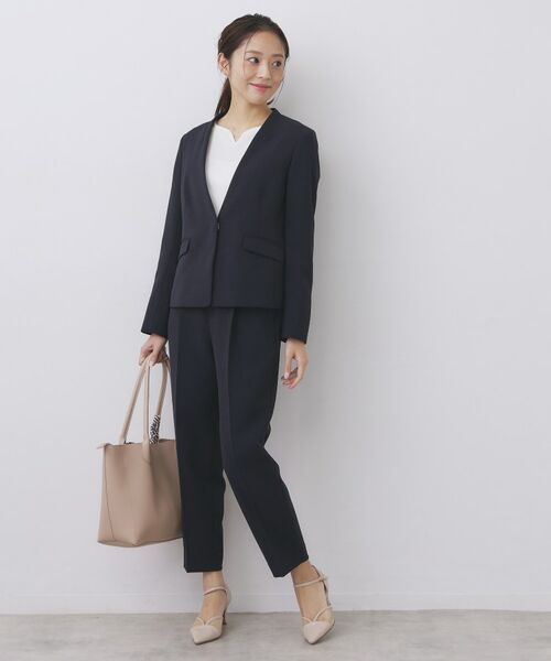 index / インデックス ノーカラージャケット | セットアップ対応 ストレッチノーカラージャケット【洗濯機OK・防シワ・イージーアイロン】 | 詳細10