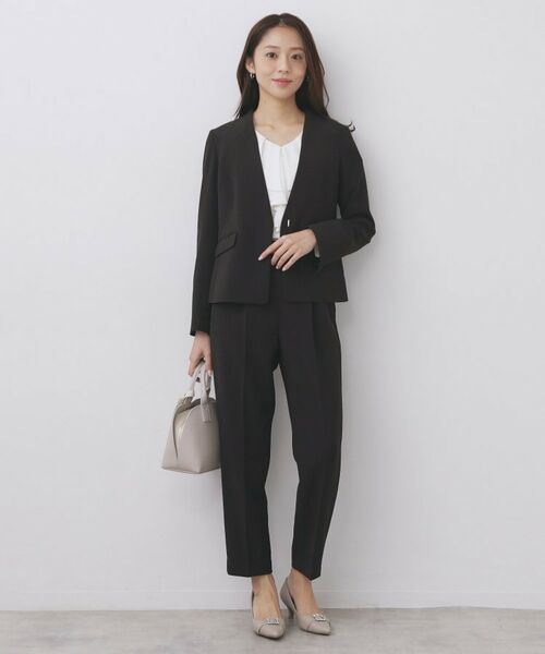 index / インデックス ノーカラージャケット | セットアップ対応 ストレッチノーカラージャケット【洗濯機OK・防シワ・イージーアイロン】 | 詳細14