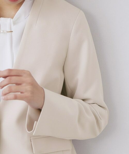 index / インデックス ノーカラージャケット | セットアップ対応 ストレッチノーカラージャケット【洗濯機OK・防シワ・イージーアイロン】 | 詳細21