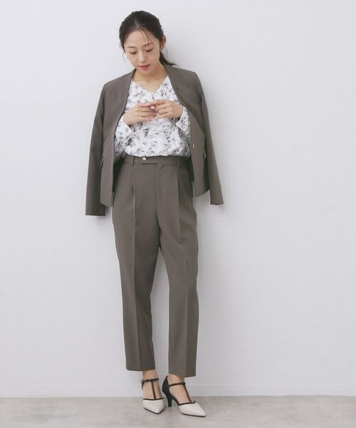 index / インデックス ノーカラージャケット | セットアップ対応 ストレッチノーカラージャケット【洗濯機OK・防シワ・イージーアイロン】 | 詳細3