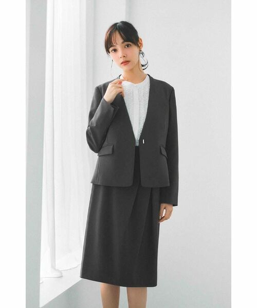 index / インデックス ノーカラージャケット | ストレッチノーカラージャケット/セットアップ対応【洗濯機OK/防シワ/イージーアイロン】 | 詳細30