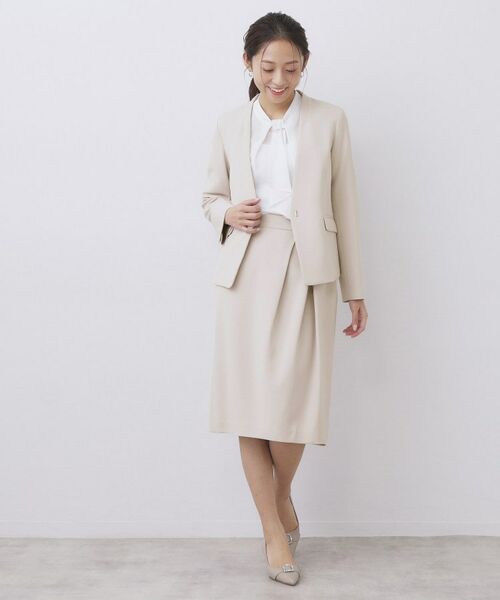 index / インデックス ノーカラージャケット | セットアップ対応 ストレッチノーカラージャケット【洗濯機OK・防シワ・イージーアイロン】 | 詳細6