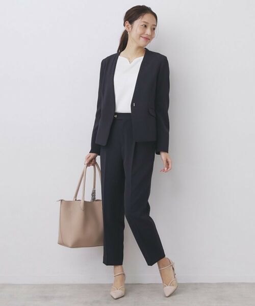 index / インデックス パンツ | セットアップ対応 ストレッチテーパードパンツ【洗濯機OK・防シワ・イージーアイロン】 | 詳細11