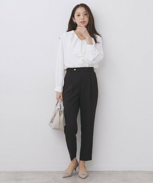 index / インデックス パンツ | セットアップ対応 ストレッチテーパードパンツ【洗濯機OK・防シワ・イージーアイロン】 | 詳細14