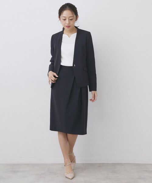 index / インデックス スカート | セットアップ対応 アシンメトリータックスカート【洗濯機OK・防シワ・ストレッチ・イージーアイロン】 | 詳細11