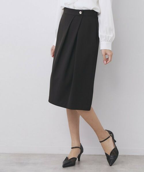 index / インデックス スカート | セットアップ対応 アシンメトリータックスカート【洗濯機OK・防シワ・ストレッチ・イージーアイロン】 | 詳細13