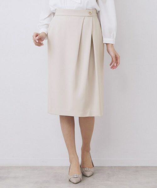 index / インデックス スカート | セットアップ対応 アシンメトリータックスカート【洗濯機OK・防シワ・ストレッチ・イージーアイロン】 | 詳細17