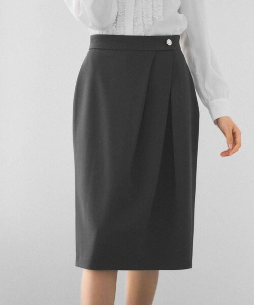 index / インデックス スカート | アシンメトリーストレッチタックスカート/セットアップ対応【洗濯機OK/防シワ/イージーアイロン】 | 詳細25