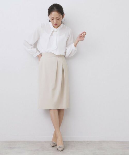 index / インデックス スカート | セットアップ対応 アシンメトリータックスカート【洗濯機OK・防シワ・ストレッチ・イージーアイロン】 | 詳細6