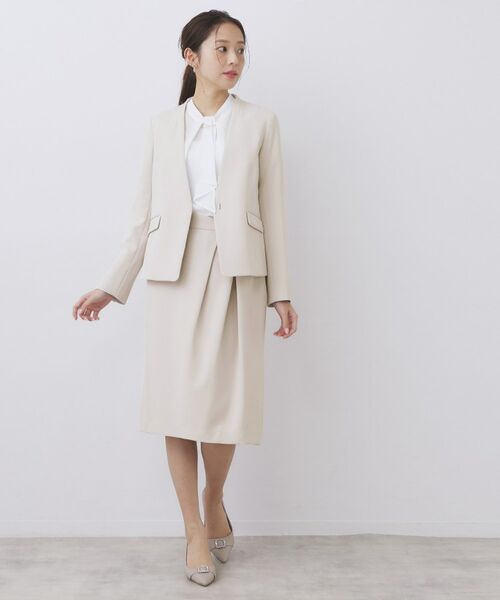 index / インデックス スカート | セットアップ対応 アシンメトリータックスカート【洗濯機OK・防シワ・ストレッチ・イージーアイロン】 | 詳細7