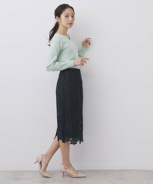 index / インデックス スカート | フラワーレースタイトスカート【洗濯機OK】 | 詳細11