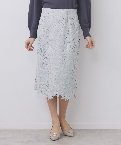 index / インデックス スカート | フラワーレースタイトスカート【洗濯機OK】 | 詳細13
