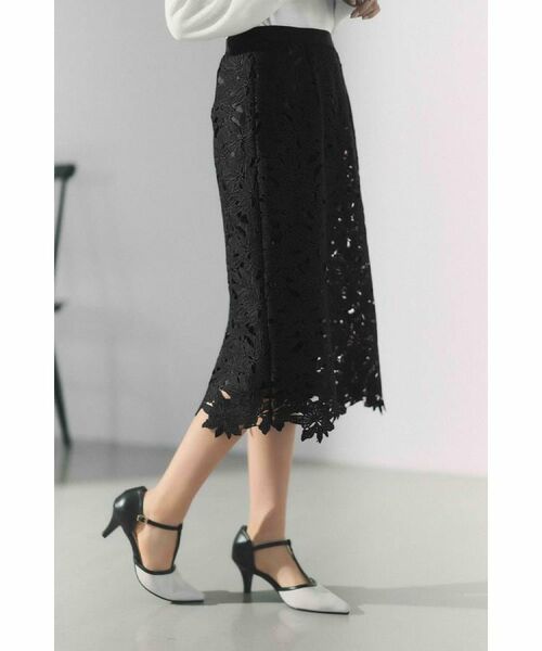 index / インデックス スカート | フラワーレースタイトスカート【洗濯機OK】 | 詳細25