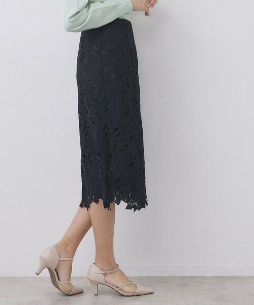 index / インデックス スカート | フラワーレースタイトスカート【洗濯機OK】 | 詳細9