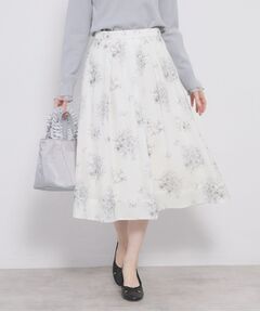 index / インデックス スカート | オーガンジーフラワーフレアスカート【洗濯機OK/イージーアイロン】