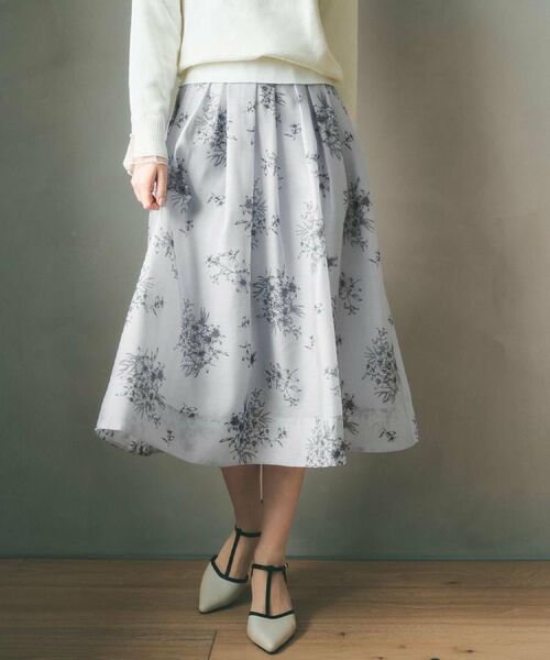 index / インデックス スカート | オーガンジーフラワーフレアスカート【洗濯機OK/イージーアイロン】 | 詳細20