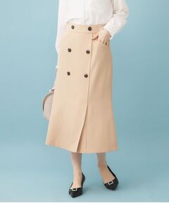 index / インデックス ロング・マキシ丈スカート | トレンチマーメイドフレアスカート【洗濯機OK/イージーアイロン】