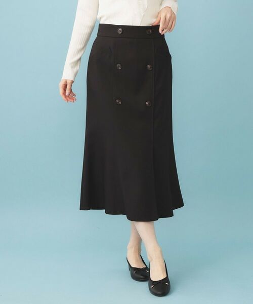 index / インデックス ロング・マキシ丈スカート | トレンチマーメイドフレアスカート【洗濯機OK/イージーアイロン】 | 詳細1