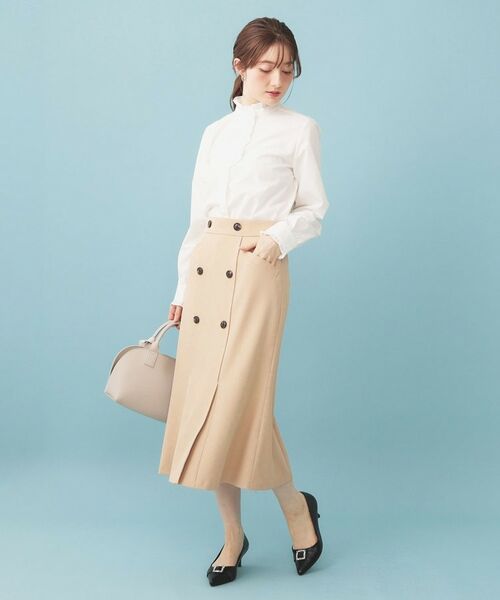 index / インデックス ロング・マキシ丈スカート | トレンチマーメイドフレアスカート【洗濯機OK/イージーアイロン】 | 詳細6