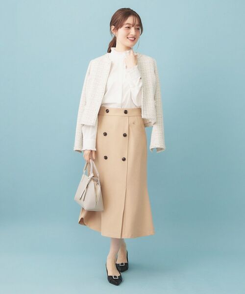 index / インデックス ロング・マキシ丈スカート | トレンチマーメイドフレアスカート【洗濯機OK/イージーアイロン】 | 詳細7